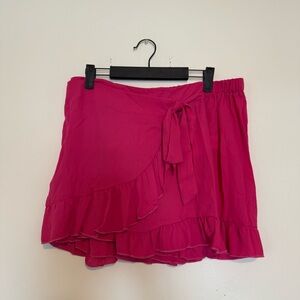 Vibrant Pink Women's Ruffle Skort